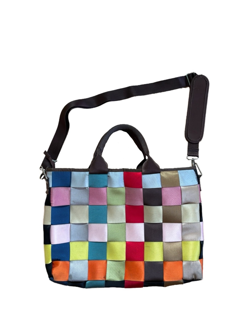 Comely colorful seatbelt tote